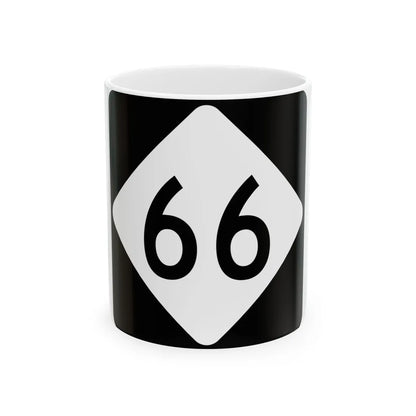 NC 66 (North Carolina) (Road Sign) White Coffee Mug 11oz - Go Mug Yourself