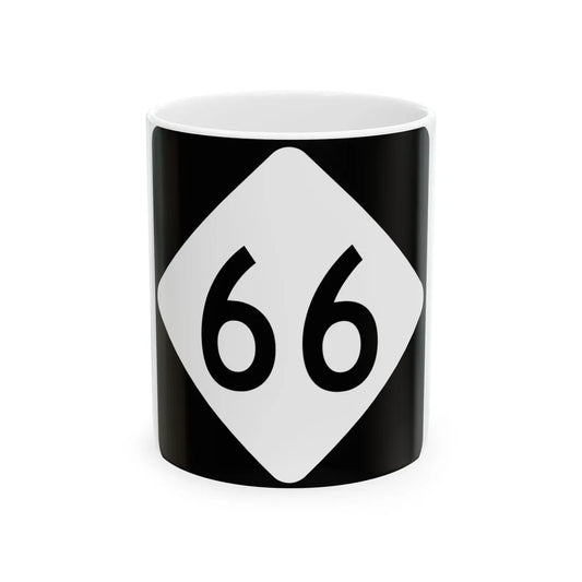NC 66 (North Carolina) (Road Sign) White Coffee Mug 11oz - Go Mug Yourself