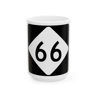 NC 66 (North Carolina) (Road Sign) White Coffee Mug 15oz - Go Mug Yourself