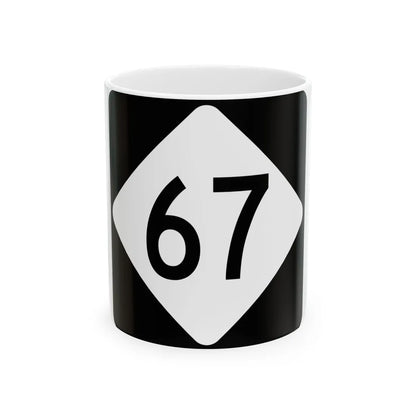 NC 67 (North Carolina) (Road Sign) White Coffee Mug 11oz - Go Mug Yourself