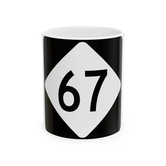 NC 67 (North Carolina) (Road Sign) White Coffee Mug 11oz - Go Mug Yourself