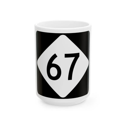 NC 67 (North Carolina) (Road Sign) White Coffee Mug 15oz - Go Mug Yourself