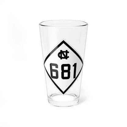NC 681 1945 (North Carolina) (Road Sign) Pint Glass 16oz 16oz - Go Mug Yourself