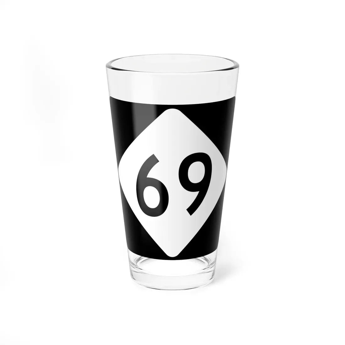 NC 69 (North Carolina) (Road Sign) Pint Glass 16oz 16oz - Go Mug Yourself