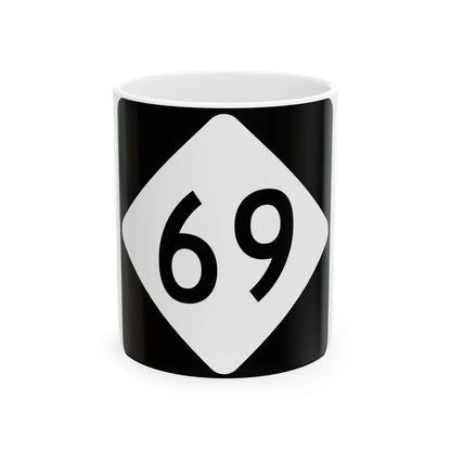 NC 69 (North Carolina) (Road Sign) White Coffee Mug 11oz - Go Mug Yourself