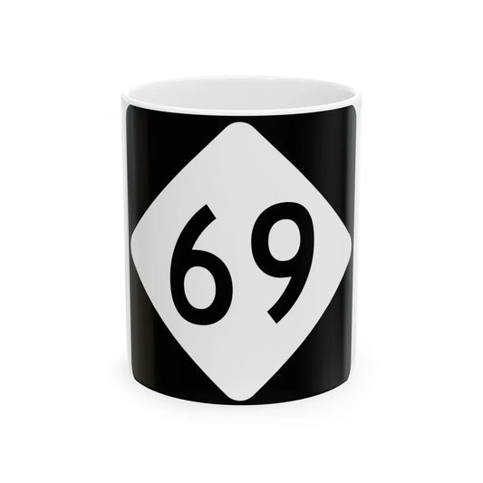 NC 69 (North Carolina) (Road Sign) White Coffee Mug 11oz - Go Mug Yourself