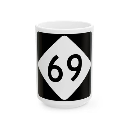 NC 69 (North Carolina) (Road Sign) White Coffee Mug 15oz - Go Mug Yourself