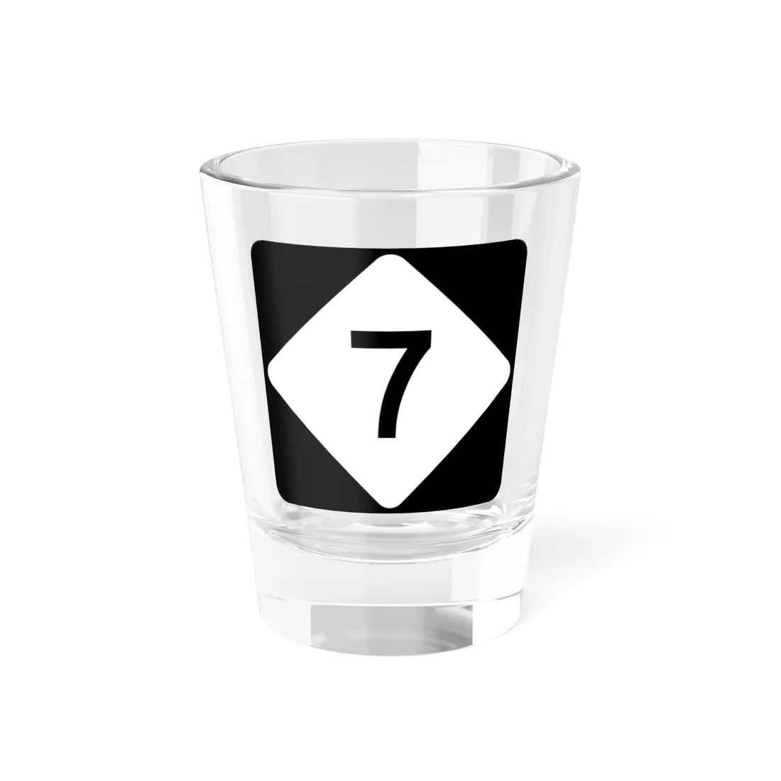 NC 7 (North Carolina) (Road Sign) Shot Glass 1.5oz 1.5oz - Go Mug Yourself