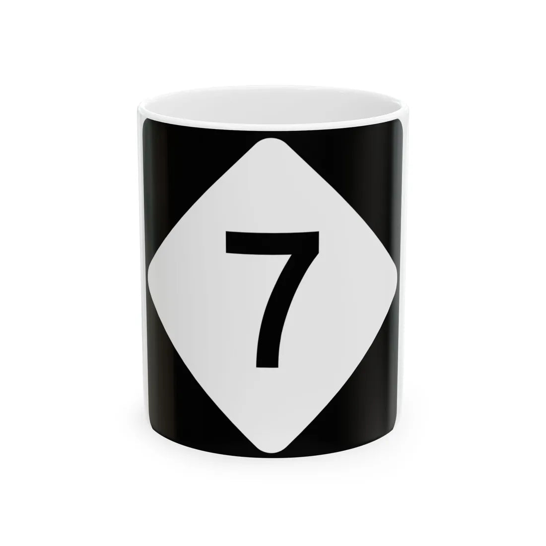 NC 7 (North Carolina) (Road Sign) White Coffee Mug 11oz - Go Mug Yourself