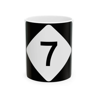 NC 7 (North Carolina) (Road Sign) White Coffee Mug 11oz - Go Mug Yourself