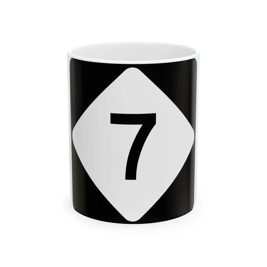 NC 7 (North Carolina) (Road Sign) White Coffee Mug 11oz - Go Mug Yourself