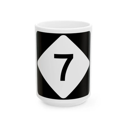 NC 7 (North Carolina) (Road Sign) White Coffee Mug 15oz - Go Mug Yourself