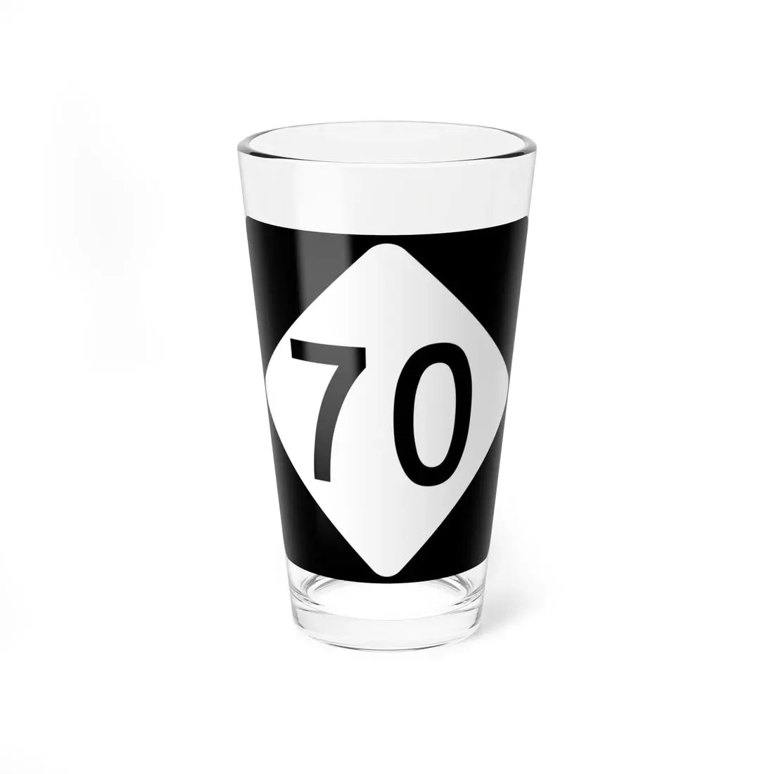NC 70 (North Carolina) (Road Sign) Pint Glass 16oz 16oz - Go Mug Yourself
