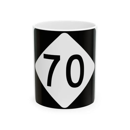 NC 70 (North Carolina) (Road Sign) White Coffee Mug 11oz - Go Mug Yourself