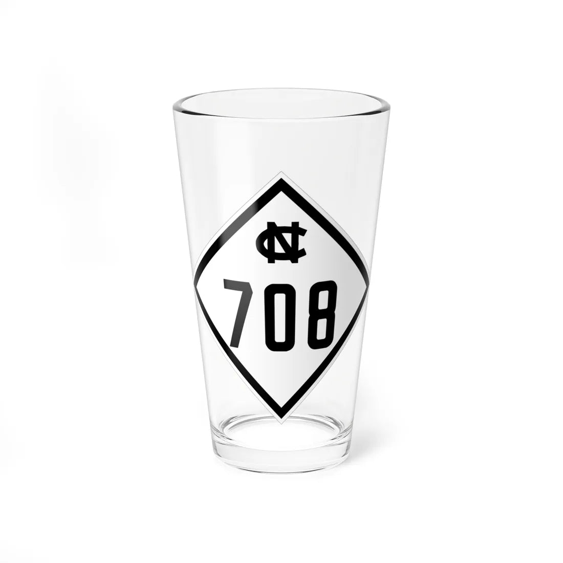 NC 708 1945 (North Carolina) (Road Sign) Pint Glass 16oz 16oz - Go Mug Yourself