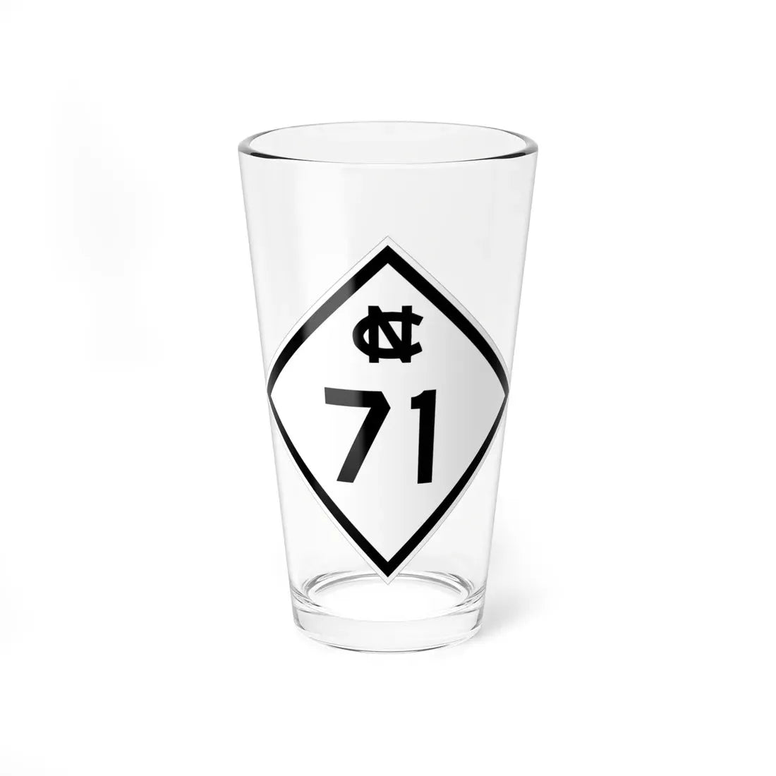 NC 71 1945 (North Carolina) (Road Sign) Pint Glass 16oz 16oz - Go Mug Yourself