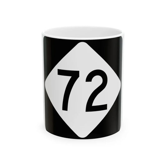 NC 72 (North Carolina) (Road Sign) White Coffee Mug 11oz - Go Mug Yourself