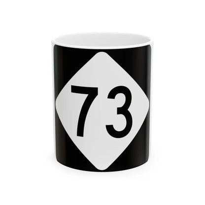 NC 73 (North Carolina) (Road Sign) White Coffee Mug 11oz - Go Mug Yourself