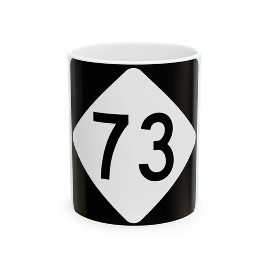 NC 73 (North Carolina) (Road Sign) White Coffee Mug 11oz - Go Mug Yourself