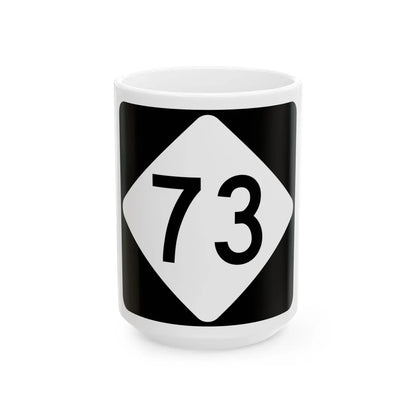 NC 73 (North Carolina) (Road Sign) White Coffee Mug 15oz - Go Mug Yourself