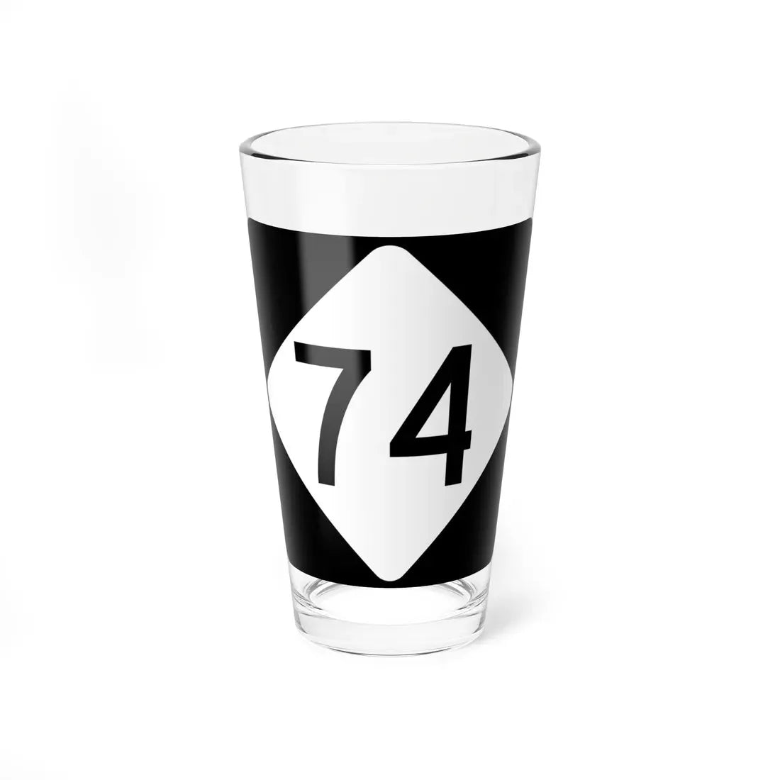 NC 74 (North Carolina) (Road Sign) Pint Glass 16oz 16oz - Go Mug Yourself