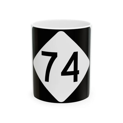 NC 74 (North Carolina) (Road Sign) White Coffee Mug 11oz - Go Mug Yourself