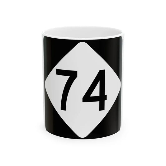 NC 74 (North Carolina) (Road Sign) White Coffee Mug 11oz - Go Mug Yourself