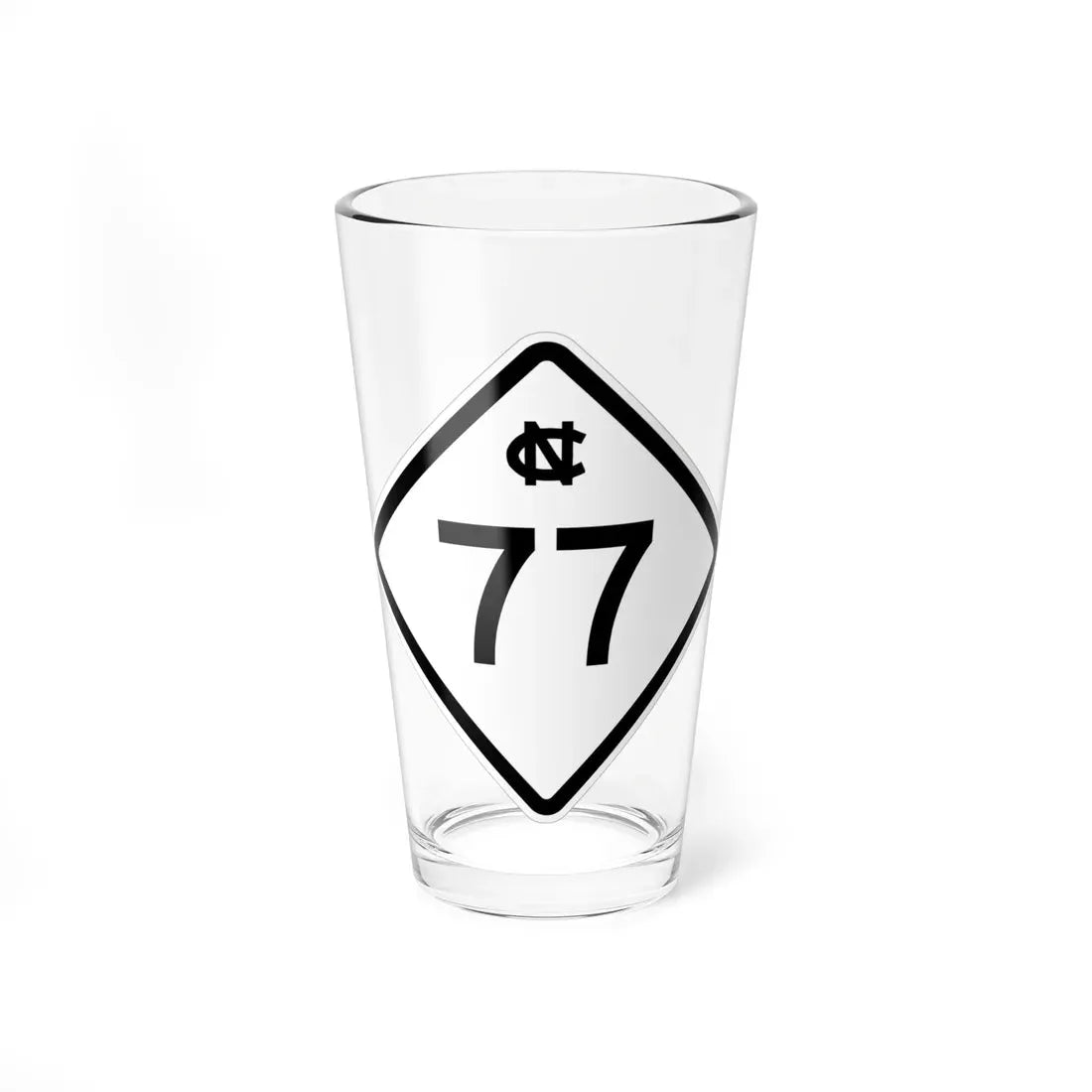 NC 77 1957 (North Carolina) (Road Sign) Pint Glass 16oz 16oz - Go Mug Yourself