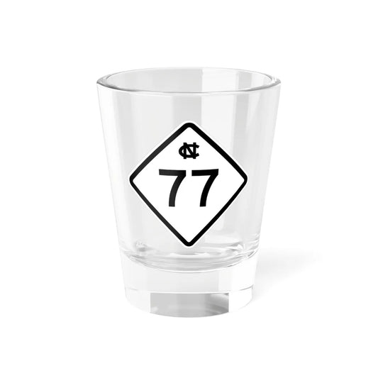 NC 77 1957 (North Carolina) (Road Sign) Shot Glass 1.5oz 1.5oz - Go Mug Yourself