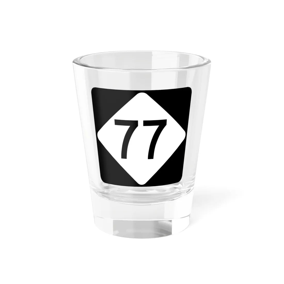 NC 77 (North Carolina) (Road Sign) Shot Glass 1.5oz 1.5oz - Go Mug Yourself