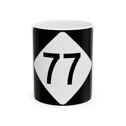 NC 77 (North Carolina) (Road Sign) White Coffee Mug 11oz - Go Mug Yourself