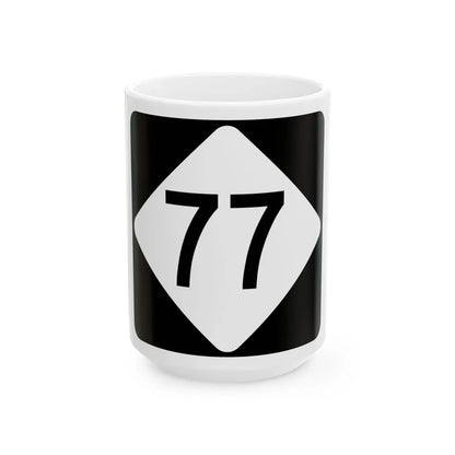 NC 77 (North Carolina) (Road Sign) White Coffee Mug 15oz - Go Mug Yourself
