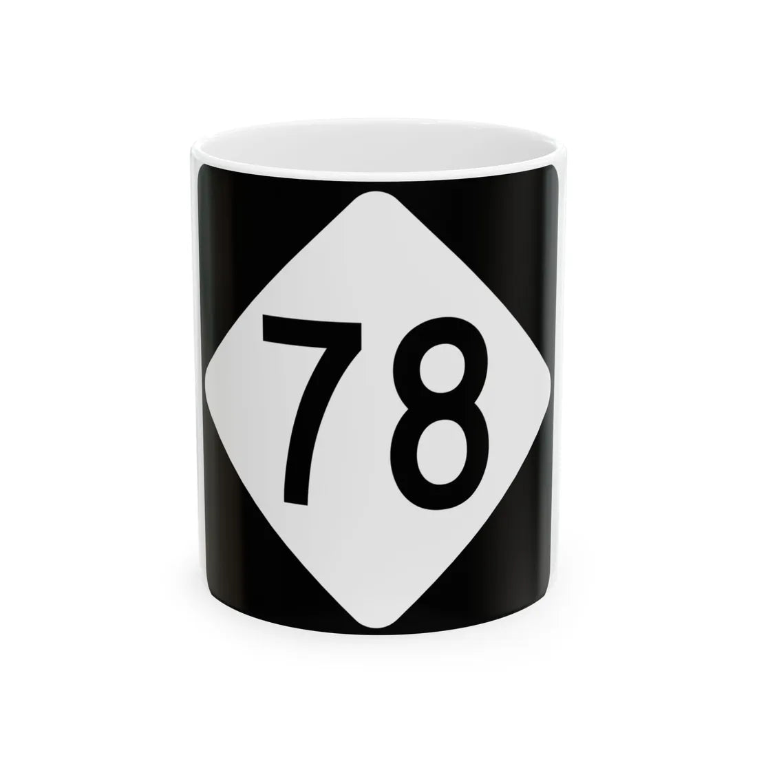 NC 78 (North Carolina) (Road Sign) White Coffee Mug 11oz - Go Mug Yourself
