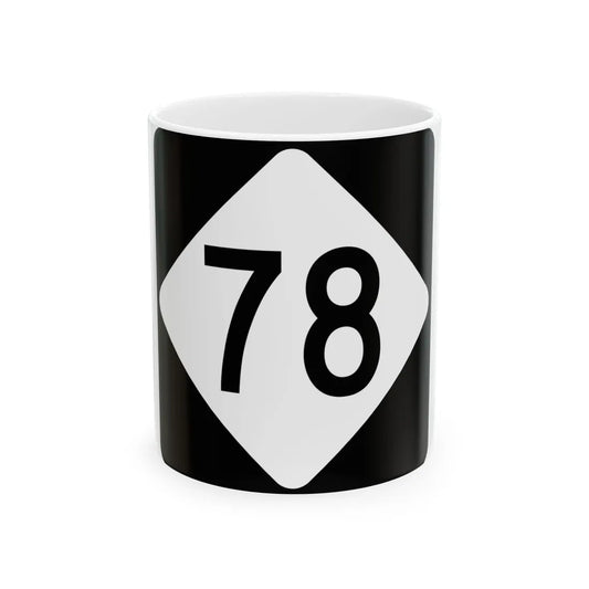 NC 78 (North Carolina) (Road Sign) White Coffee Mug 11oz - Go Mug Yourself