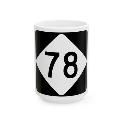 NC 78 (North Carolina) (Road Sign) White Coffee Mug 15oz - Go Mug Yourself