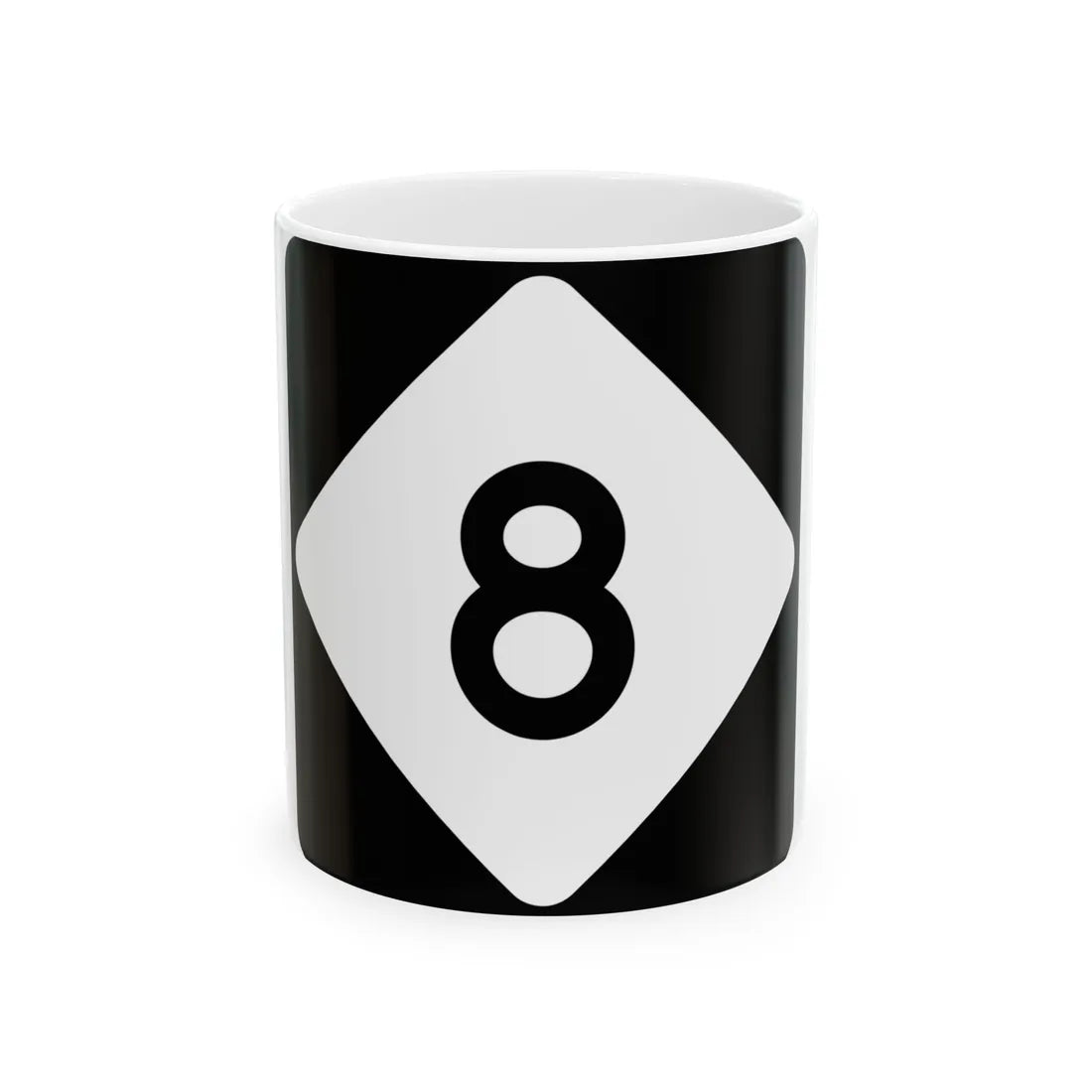 NC 8 (North Carolina) (Road Sign) White Coffee Mug 11oz - Go Mug Yourself