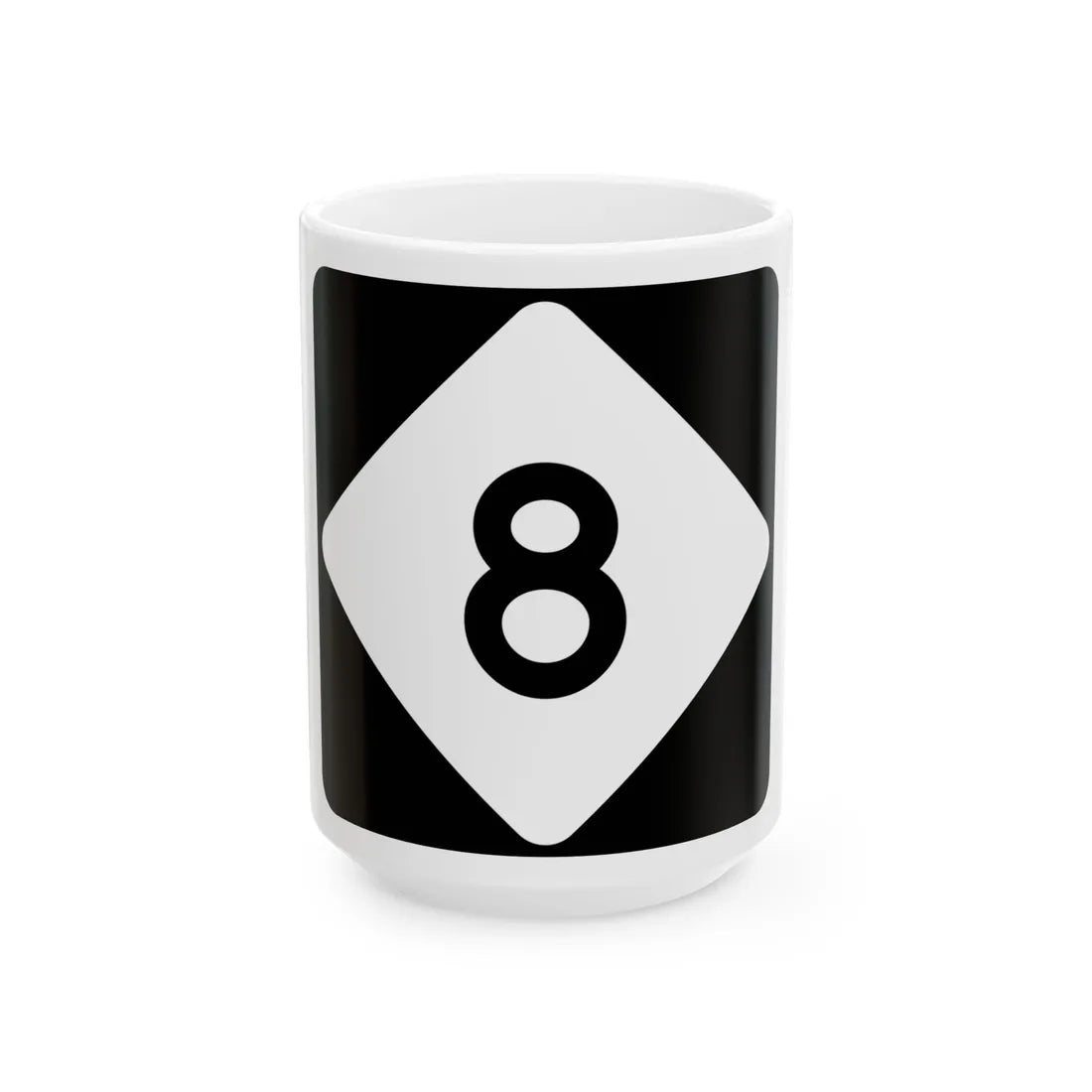NC 8 (North Carolina) (Road Sign) White Coffee Mug 15oz - Go Mug Yourself