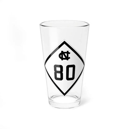 NC 80 1945 (North Carolina) (Road Sign) Pint Glass 16oz 16oz - Go Mug Yourself