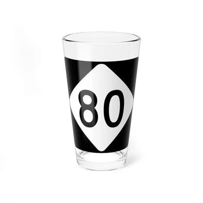 NC 80 (North Carolina) (Road Sign) Pint Glass 16oz 16oz - Go Mug Yourself