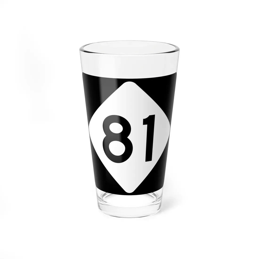 NC 81 (North Carolina) (Road Sign) Pint Glass 16oz 16oz - Go Mug Yourself