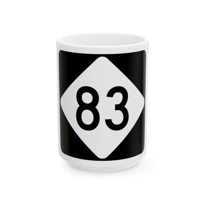 NC 83 (North Carolina) (Road Sign) White Coffee Mug 15oz - Go Mug Yourself