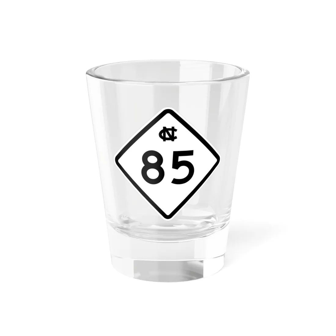 NC 85 1957 (North Carolina) (Road Sign) Shot Glass 1.5oz 1.5oz - Go Mug Yourself
