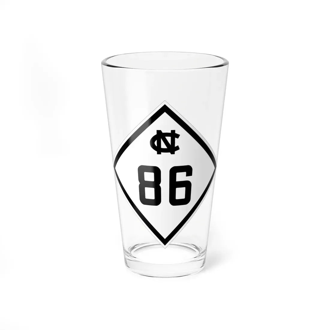 NC 86 1945 (North Carolina) (Road Sign) Pint Glass 16oz 16oz - Go Mug Yourself