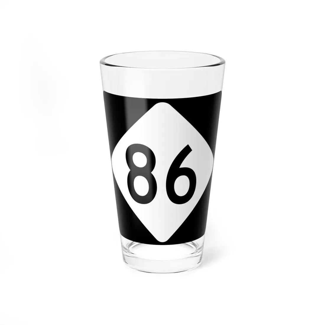 NC 86 (North Carolina) (Road Sign) Pint Glass 16oz 16oz - Go Mug Yourself