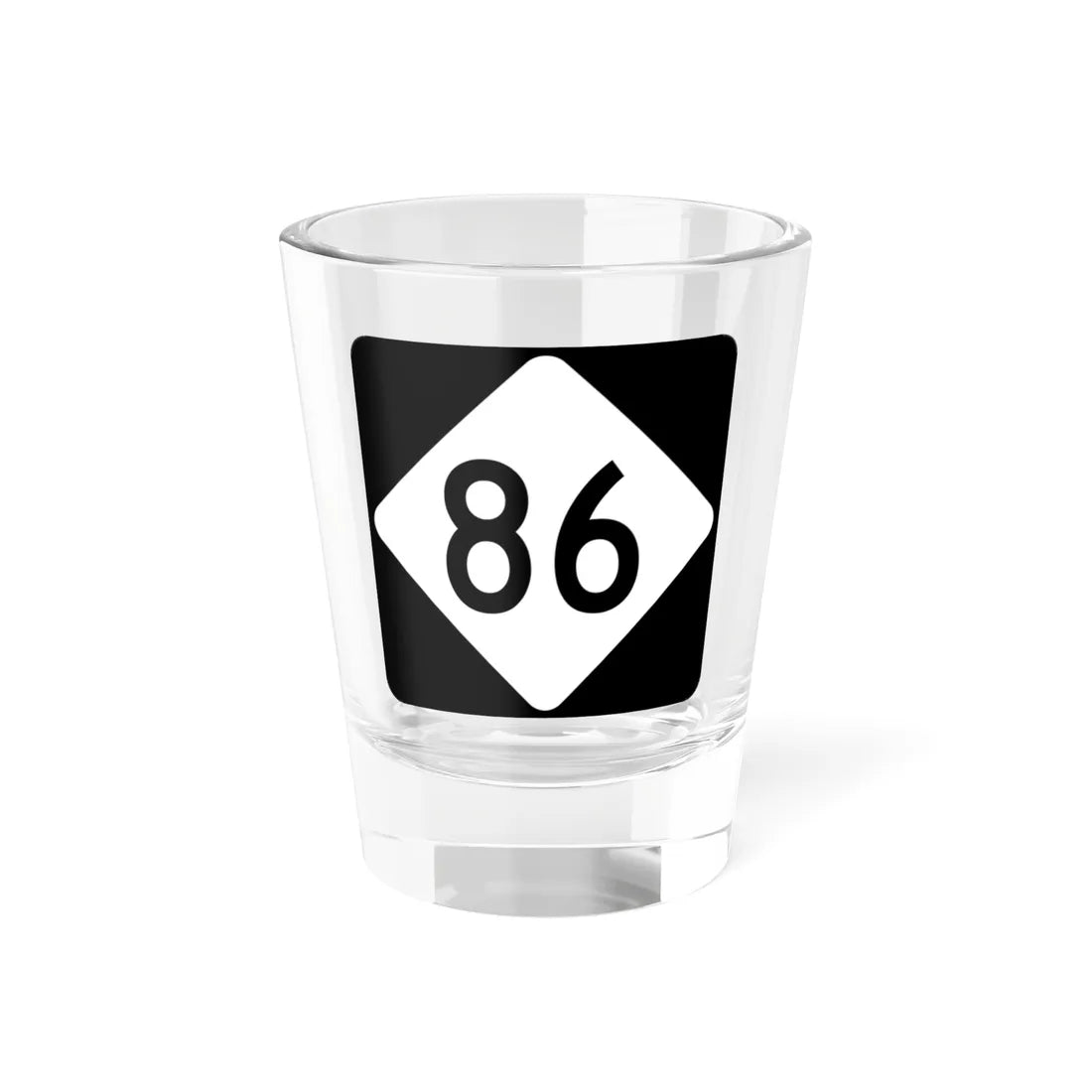NC 86 (North Carolina) (Road Sign) Shot Glass 1.5oz 1.5oz - Go Mug Yourself