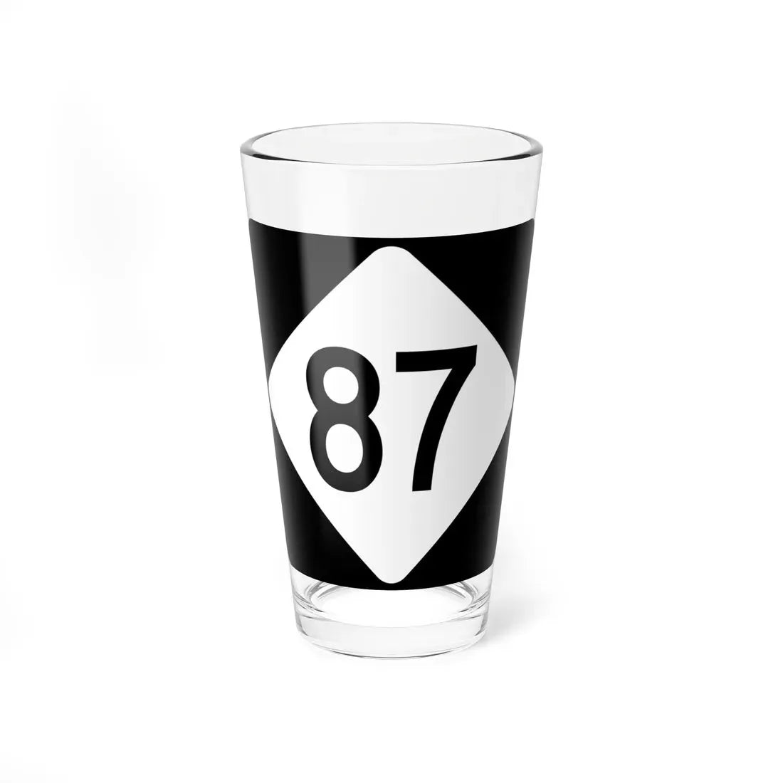 NC 87 (North Carolina) (Road Sign) Pint Glass 16oz 16oz - Go Mug Yourself
