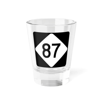 NC 87 (North Carolina) (Road Sign) Shot Glass 1.5oz 1.5oz - Go Mug Yourself