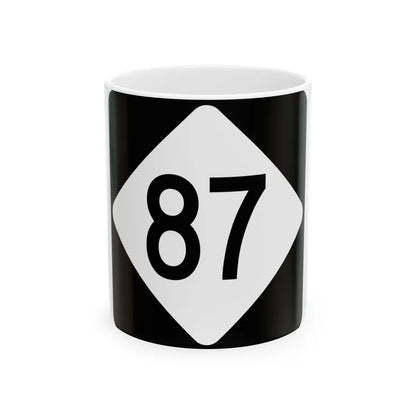 NC 87 (North Carolina) (Road Sign) White Coffee Mug 11oz - Go Mug Yourself