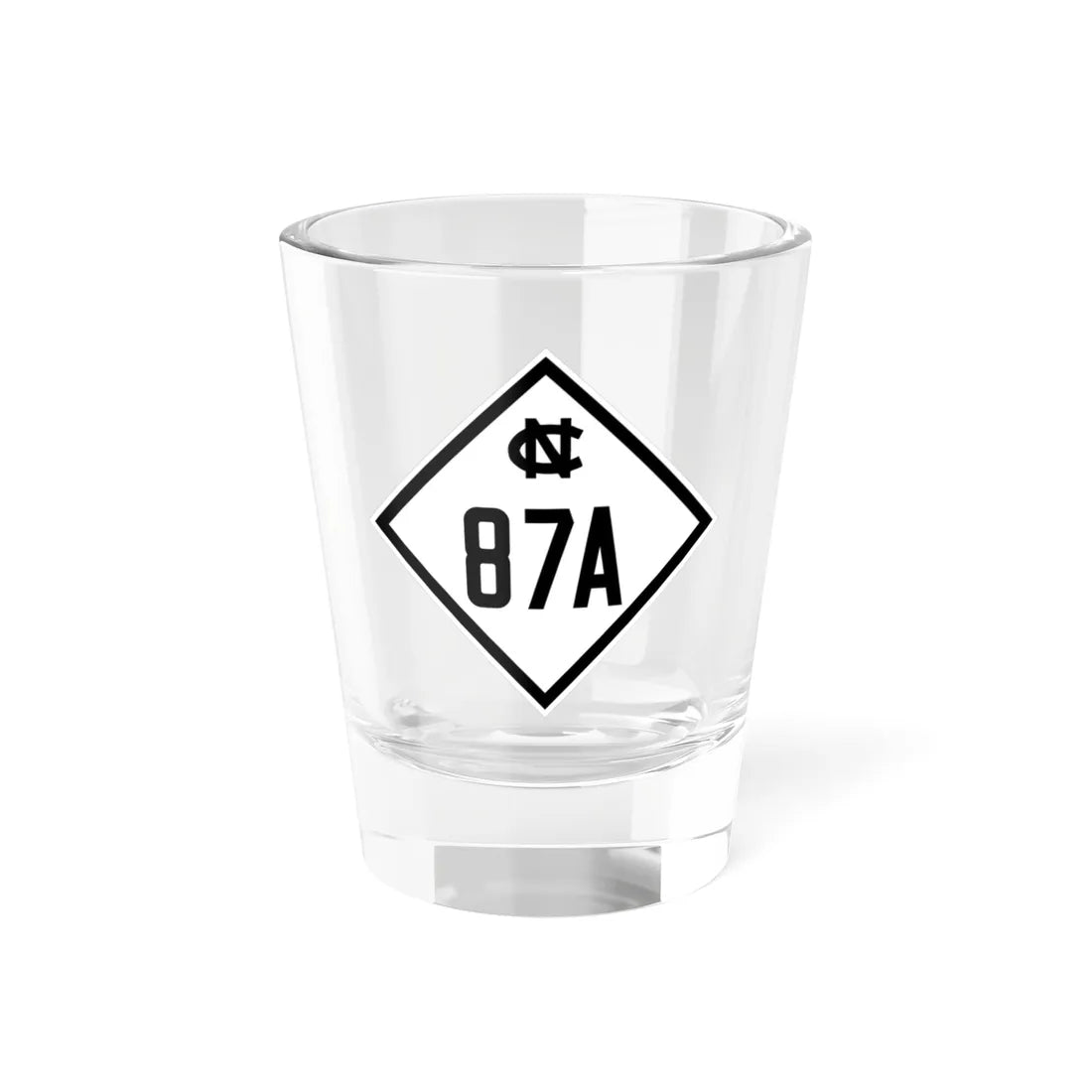 NC 87A 1945 (North Carolina) (Road Sign) Shot Glass 1.5oz 1.5oz - Go Mug Yourself