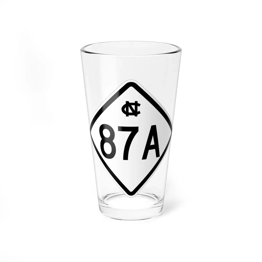 NC 87A 1957 (North Carolina) (Road Sign) Pint Glass 16oz 16oz - Go Mug Yourself